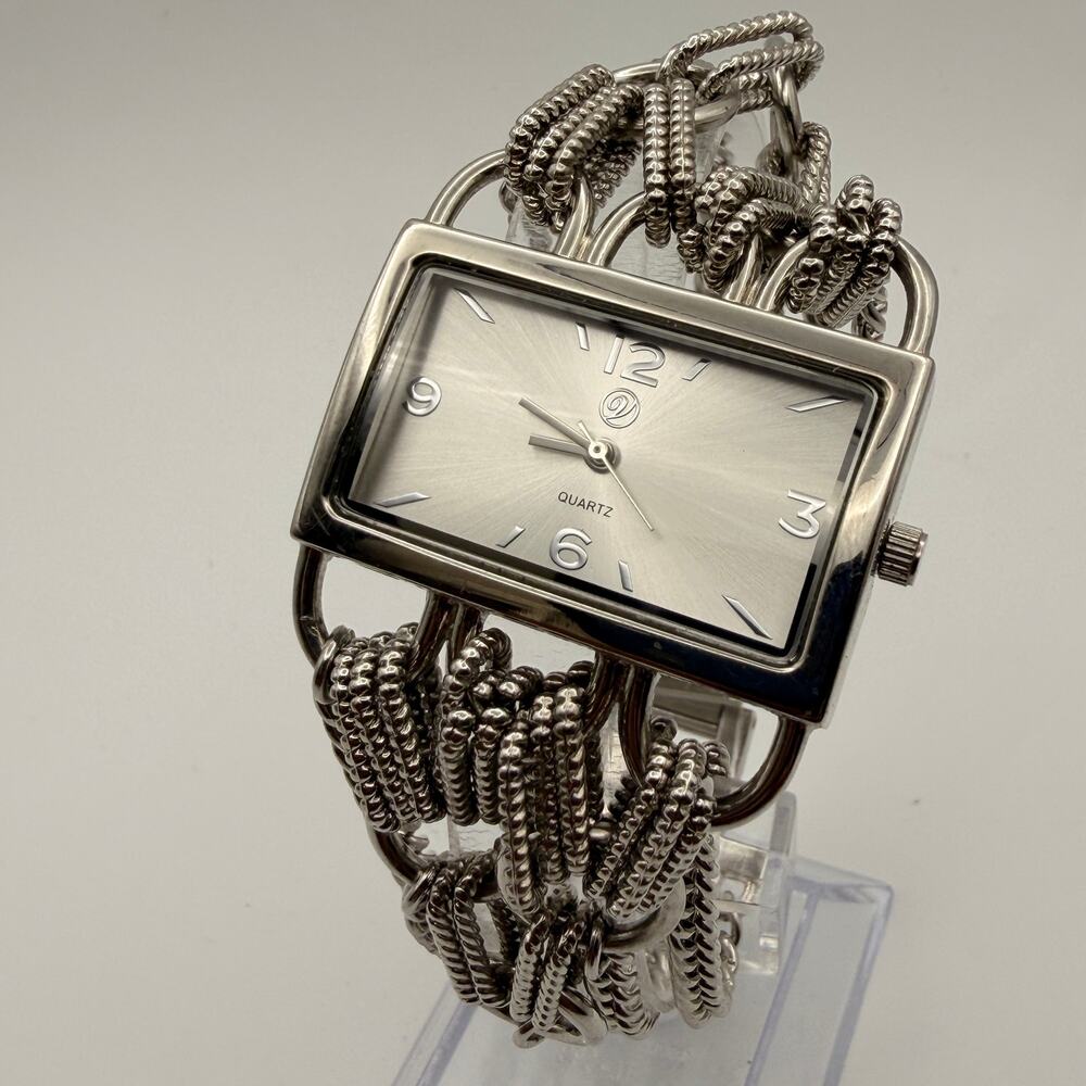 Chic Accutime Ladies' Multi-Strand Chain Bracelet Watch VE9006 New Battery